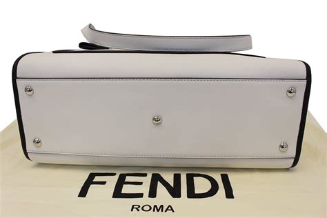 Fendi white leather bag